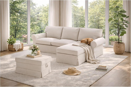 Polyester flax ektorp sofa - polyester,